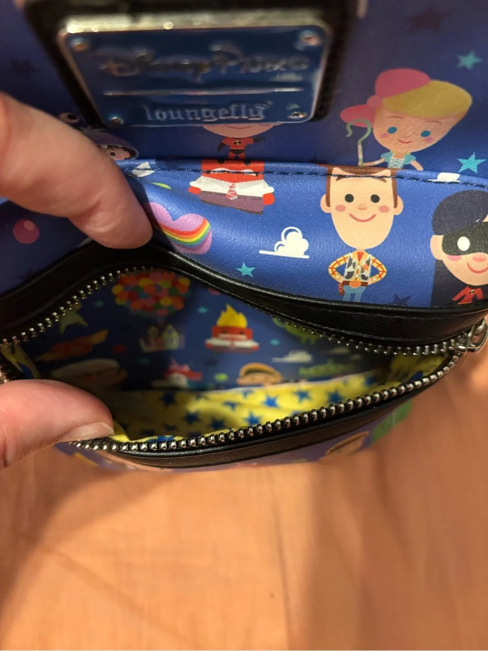 Loungefly Blue Disney Pixar Character Mini Backpack